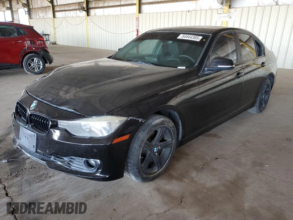 2013 BMW 3 Series 328i with VIN WBA3C1G59DNR45630, listed as a Copart auction lot 54444305 with 105,053 mi miles and Salvage Title. Bid and sale history available at carsss.com. Image 1.