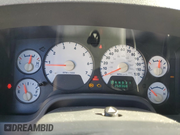 2006 Dodge 1500 SLT with VIN 3D7KS19D36G159992, listed as a Copart auction lot 83448134 with 258,368 mi miles and Salvage Title. Bid and sale history available at carsss.com. Image 9.