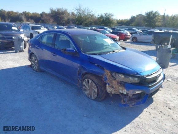2017 Honda Civic Hatchback LX with VIN SHHFK7H22HU222148, listed as a IAAI auction lot 41370254 with 59,774 mi miles. Bid and sale history available at carsss.com. Image 1.