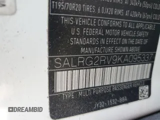 2019 Land Rover Discovery SE with VIN SALRG2RV9KA095337, listed as a Copart auction lot 47177185 with 72,513 mi miles and Salvage Title. Bid and sale history available at DreamBid. Image 14.