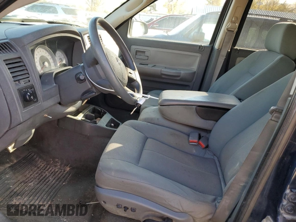 2005 Dodge Dakota SLT with VIN 1D7HE48K85S165264, listed as a Copart auction lot 81218484 with Not Provided miles and Salvage Title. Bid and sale history available at DreamBid. Image 7.
