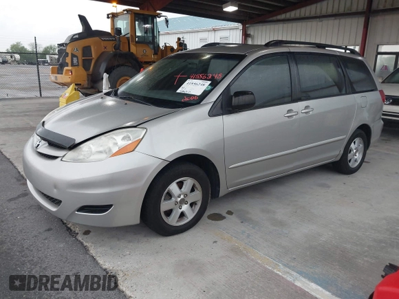 2006 Toyota Sienna CE with VIN 5TDZA23C86S488965, listed as a IAAI auction lot 41856248 with 182,963 mi miles and . Bid and sale history available at DreamBid. Image 2.