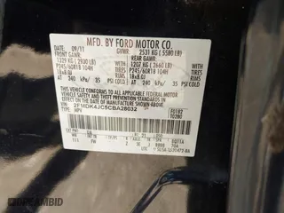 2012 Ford Edge SEL with VIN 2FMDK4JC5CBA28032, listed as a IAAI auction lot 41779228 with 180,732 mi miles. Bid and sale history available at carsss.com. Image 9.