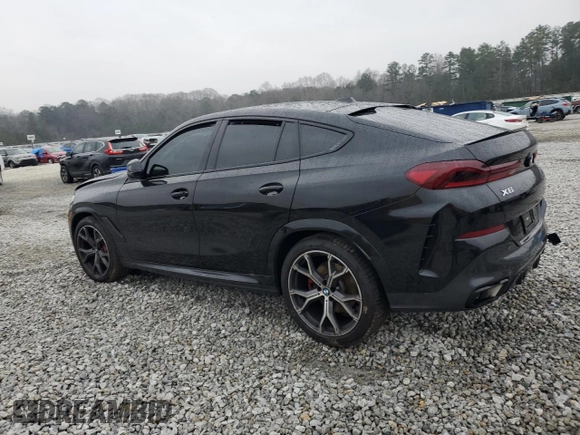 2024 BMW X6 xDrive40i with VIN 5UX33EX01R9S29270, listed as a Copart auction lot 43861375 with 0 mi miles and Salvage Title. Bid and sale history available at carsss.com. Image 2.