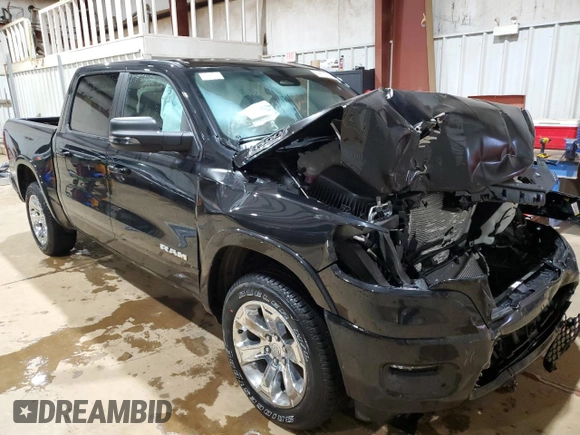 2025 Ram 1500 Big Horn with VIN 1C6SRFFP6SN540259, listed as a Copart auction lot 44974115 with 814 mi miles and Salvage Title. Bid and sale history available at carsss.com. Image 4.