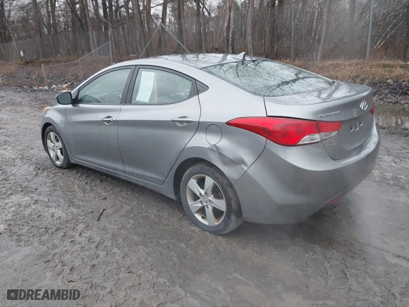 2012 Hyundai Elantra GLS with VIN KMHDH4AEXCU296746, listed as a IAAI auction lot 42022027 with 186,138 mi miles. Bid and sale history available at carsss.com. Image 3.