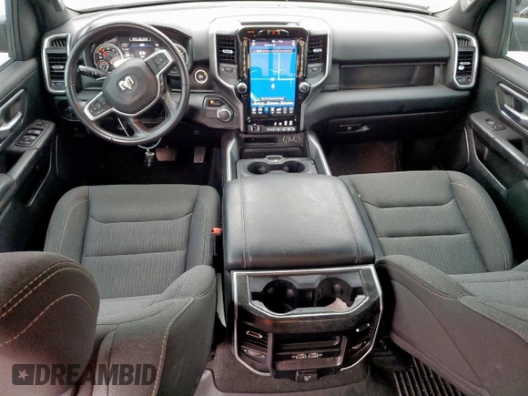 2021 Ram 1500 Lone Star with VIN 1C6RREFTXMN501408, listed as a Copart auction lot 58558545 with 50,076 mi miles and Salvage title. Bid and sale history available at DreamBid. Image 8.
