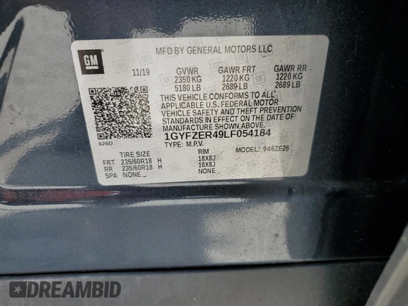 2020 Cadillac XT4 FWD Sport z VIN 1GYFZER49LF054184, wystawiony jako Copart lot #50274585 z przebiegiem 28 341 mil mil oraz Szkoda całkowita • Salvage title. Historia ofert i sprzedaży dostępna na DreamBid. Obrazek 15.