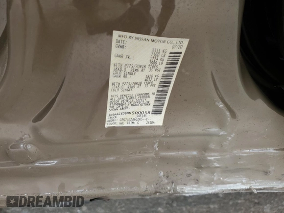 2021 Nissan Titan Pro-4X with VIN 1N6AA1ED8MN500058, listed as a Copart auction lot 55051245 with 41,337 mi miles and Salvage title. Bid and sale history available at DreamBid. Image 13.