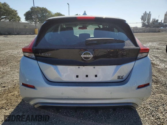 2025 Nissan LEAF SV Plus with VIN 1N4CZ1CV7SC561383, listed as a Copart auction lot 77488484 with 1,565 mi miles and Salvage Title. Bid and sale history available at carsss.com. Image 6.