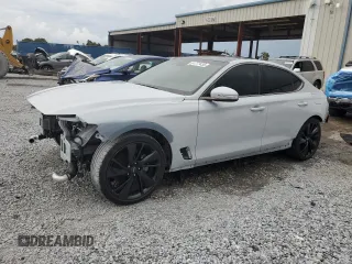 2023 Genesis G70 2.0T with VIN KMTG34TA3PU114905, listed as a Copart auction lot 61777435 with 26,493 mi miles and Salvage title. Bid and sale history available at DreamBid. Image 1.