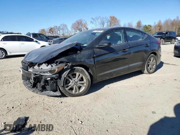 2018 Hyundai Elantra SEL with VIN 5NPD84LF6JH358550, listed as a Copart auction lot 82788224 with 122,070 mi miles and Salvage Title. Bid and sale history available at carsss.com. Image 1.