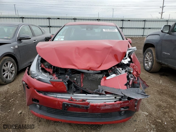2019 Toyota Prius LE with VIN JTDL9RFU5K3007027, listed as a Copart auction lot 43240065 with 0 mi miles and Salvage Title. Bid and sale history available at carsss.com. Image 5.
