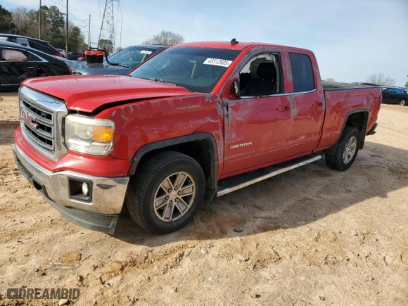 2014 GMC Sierra 1500 SLE with VIN 1GTV2UEH6EZ158478, listed as a Copart auction lot 45512605 with 218,982 mi miles and Salvage Title. Bid and sale history available at carsss.com. Image 1.