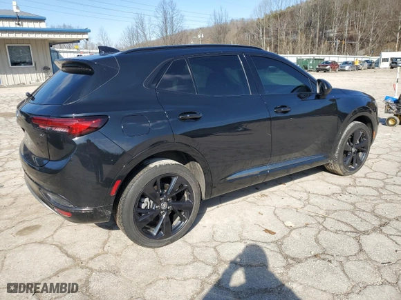 2023 Buick Envision Essence with VIN LRBFZPR49PD076302, listed as a Copart auction lot 44558665 with 21,326 mi miles and Salvage Title. Bid and sale history available at carsss.com. Image 3.