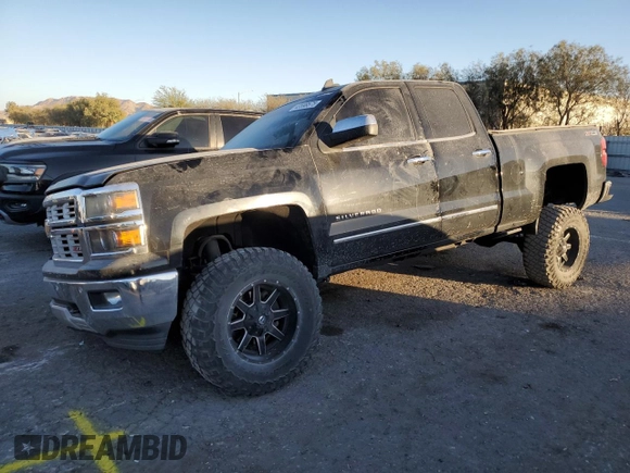 2015 Chevrolet Silverado 1500 LTZ with VIN 1GCVKSECXFZ265138, listed as a Copart auction lot 43598575 with 80,872 mi miles and Salvage Title. Bid and sale history available at carsss.com. Image 1.
