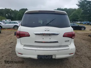 2016 Infiniti QX80 with VIN JN8AZ2NC5G9400686, listed as a Copart auction lot 66276234 with 218,276 mi miles and Clean Title. Bid and sale history available at carsss.com. Image 6.
