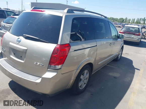 2006 Nissan Quest S Special Edition z VIN 5N1BV28U96N104720, wystawiony jako IAAI lot #42170285 z przebiegiem Nie podano mil oraz . Historia ofert i sprzedaży dostępna na DreamBid. Obrazek 4.