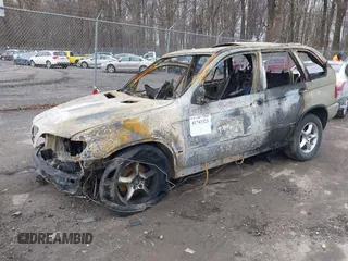 2002 BMW X5 3.0i with VIN 5UXFA53562LP46206, listed as a IAAI auction lot 41743323 with 1 mi miles. Bid and sale history available at carsss.com. Image 2.