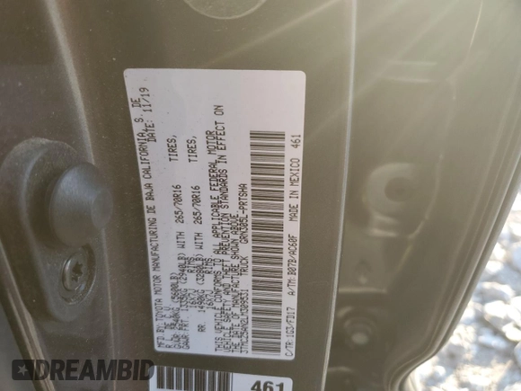 2020 Toyota Tacoma SR5 z VIN 3TMCZ5AN2LM309531, wystawiony jako Copart lot #46415625 z przebiegiem 124 426 mil mil oraz Szkoda całkowita • Salvage title. Historia ofert i sprzedaży dostępna na DreamBid. Obrazek 14.