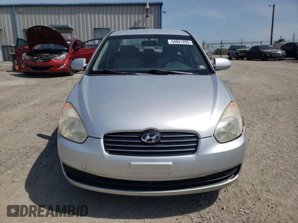 2007 Hyundai Accent GLS with VIN KMHCN46C17U108018, listed as a Copart auction lot 55632095 with 185,467 mi miles and Salvage title. Bid and sale history available at DreamBid. Image 5.
