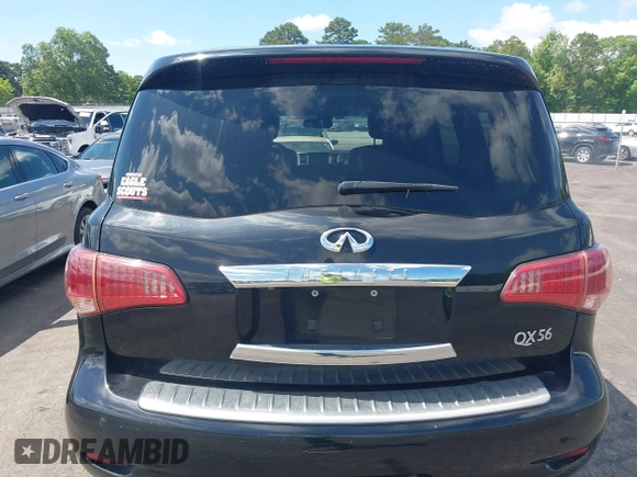 2012 Infiniti QX56 8-passenger with VIN JN8AZ2NC9C9315442, listed as a IAAI auction lot 42330752 with 167,026 mi miles and . Bid and sale history available at DreamBid. Image 16.