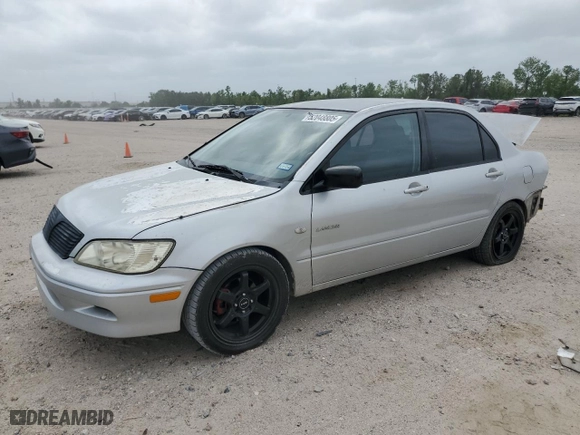 2002 Mitsubishi Lancer ES with VIN JA3AJ26E52U024157, listed as a Copart auction lot 52048805 with 169,750 mi miles and Salvage Title. Bid and sale history available at carsss.com. Image 1.