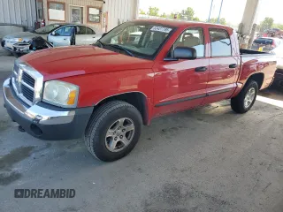 2005 Dodge Dakota with VIN 1D3HW48K55S263070, listed as a Copart auction lot 63427795 with 181,055 mi miles and Salvage title. Bid and sale history available at DreamBid. Image 1.