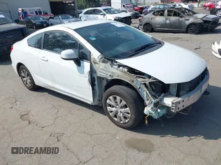 2012 Honda Civic Cpe LX with VIN 2HGFG3B5XCH564353, listed as a IAAI auction lot 42109955 with 158,331 mi miles. Bid and sale history available at carsss.com. Image 1.