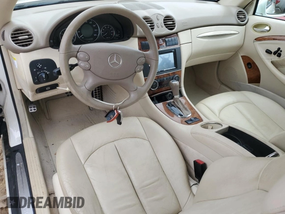 2008 Mercedes-Benz CLK-Class 3.5L with VIN WDBTK56F58T090092, listed as a Copart auction lot 56253453 with 27,038 mi miles and Non Repairable. Bid and sale history available at carsss.com. Image 8.