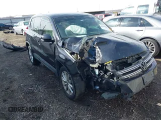 2017 Volkswagen Tiguan S with VIN WVGAV7AX5HK053010, listed as a IAAI auction lot 41658698 with 72,802 mi miles and . Bid and sale history available at DreamBid. Image 1.