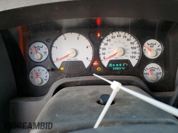 2007 Dodge Ram 3500 SLT with VIN 3D7ML39C97G701056, listed as a Copart auction lot 80778744 with 208,372 mi miles and Salvage Title. Bid and sale history available at carsss.com. Image 9.