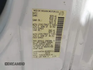 2017 Nissan NV Cargo S z VIN 1N6BF0KM7HN808851, wystawiony jako IAAI lot #41853575 z przebiegiem 93 893 mil mil oraz . Historia ofert i sprzedaży dostępna na DreamBid. Obrazek 9.