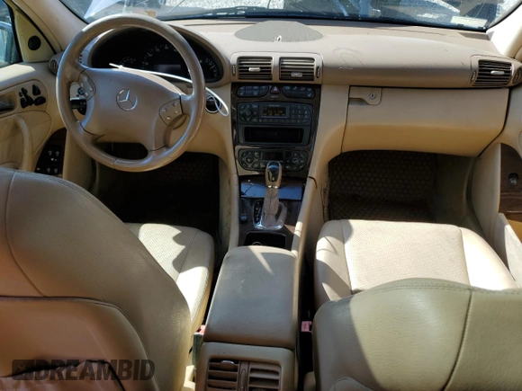 2001 Mercedes-Benz C 320 with VIN WDBRF64J01F046999, listed as a Copart auction lot 74227524 with 111,921 mi miles and Salvage Title. Bid and sale history available at DreamBid. Image 8.