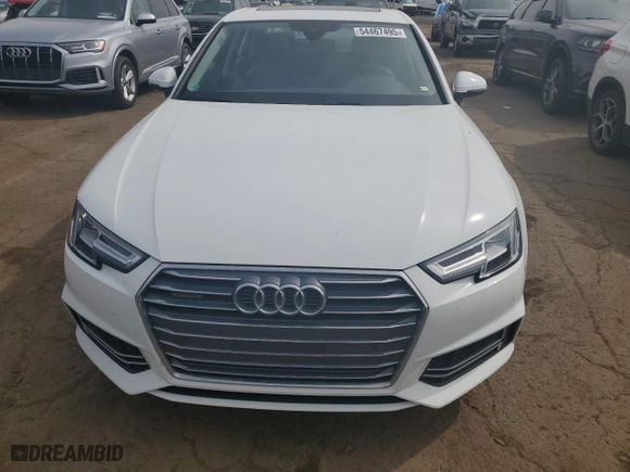 2017 Audi A4 Premium Plus with VIN WAUENAF44HN010890, listed as a Copart auction lot 54467495 with 70,472 mi miles and Clean Title. Bid and sale history available at carsss.com. Image 5.