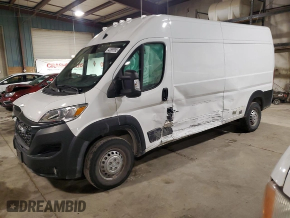 2024 Ram ProMaster Cargo Tradesman with VIN 3C6LRVDG8RE133348, listed as a Copart auction lot 43589995 with Not Provided miles and Salvage Title. Bid and sale history available at DreamBid. Image 1.