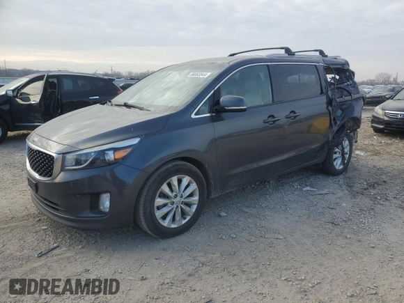 2017 Kia Sedona EX with VIN KNDMC5C18H6334313, listed as a Copart auction lot 86883544 with 153,944 mi miles and Salvage Title. Bid and sale history available at DreamBid. Image 1.