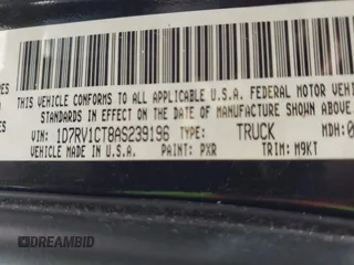 2010 Dodge 1500 SLT с VIN 1D7RV1CT8AS239196, выставлен на аукционе IAAI как лот 42006534 с пробегом 221 063 миль миль и . История ставок и продаж доступна на DreamBid. Изображение 9.