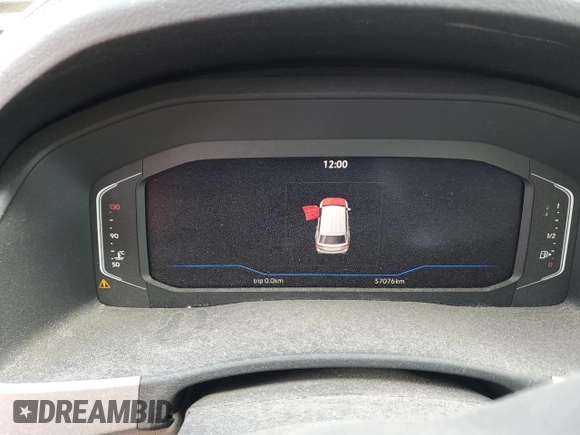 2021 Volkswagen Atlas SEL Premium R-Line with VIN 1V2FR2CA8MC561355, listed as a Copart auction lot 46217855 with 57,076 mi miles and Salvage title. Bid and sale history available at DreamBid. Image 9.