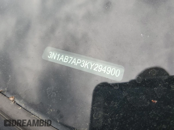 2019 Nissan Sentra S with VIN 3N1AB7AP3KY294900, listed as a Copart auction lot 51770005 with 102,436 mi miles and Salvage Title. Bid and sale history available at DreamBid. Image 12.