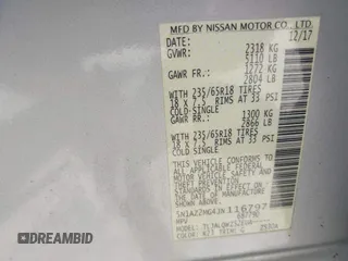 2018 Nissan Murano S z VIN 5N1AZ2MG4JN116797, wystawiony jako IAAI lot #42107119 z przebiegiem 125 944 mil mil oraz . Historia ofert i sprzedaży dostępna na DreamBid. Obrazek 9.