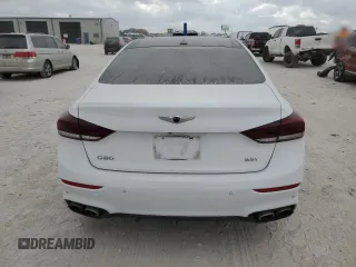 2018 Genesis G80 3.3T Sport with VIN KMHGN4JB5JU218741, listed as a Copart auction lot 78584254 with 83,300 mi miles and Salvage Title. Bid and sale history available at carsss.com. Image 6.
