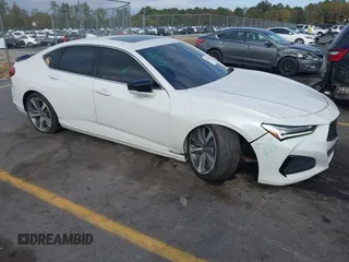 2021 Acura TLX w/Advance Package with VIN 19UUB5F60MA003776, listed as a IAAI auction lot 40692832 with 35,045 mi miles. Bid and sale history available at carsss.com. Image 1.