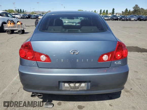 2006 Infiniti G35 with VIN JNKCV51E26M521923, listed as a Copart auction lot 55790825 with 138,525 mi miles and Clean Title. Bid and sale history available at carsss.com. Image 6.