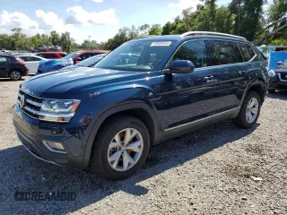 2018 Volkswagen Atlas SEL Premium z VIN 1V2NR2CA6JC577688, wystawiony jako Copart lot #60800465 z przebiegiem 82 841 mil mil oraz Szkoda całkowita • Salvage title. Historia ofert i sprzedaży dostępna na DreamBid. Obrazek 1.