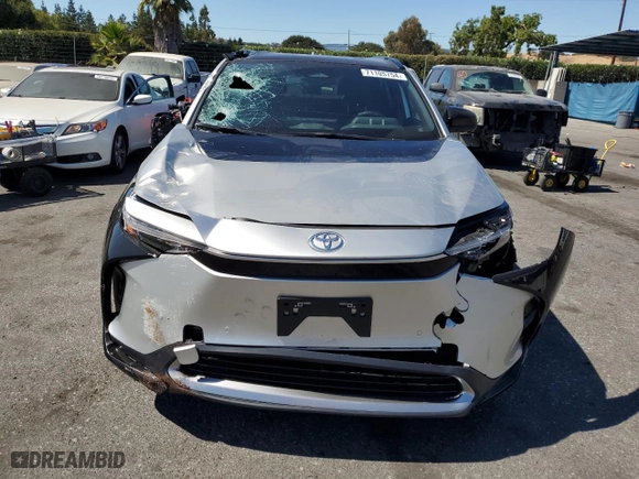 2023 Toyota bZ4X XLE with VIN JTMABACA8PA029307, listed as a Copart auction lot 71105754 with 24,208 mi miles and Salvage Title. Bid and sale history available at carsss.com. Image 5.