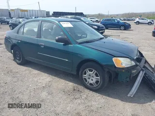 2001 Honda Civic LX with VIN JHMES16531S009904, listed as a IAAI auction lot 42079635 with 182,269 mi miles. Bid and sale history available at carsss.com. Image 1.