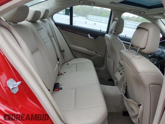 2011 Mercedes-Benz C with VIN WDDGF5EBXBR158693, listed as a Copart auction lot 51616425 with 123,994 mi miles and Salvage Title. Bid and sale history available at carsss.com. Image 10.