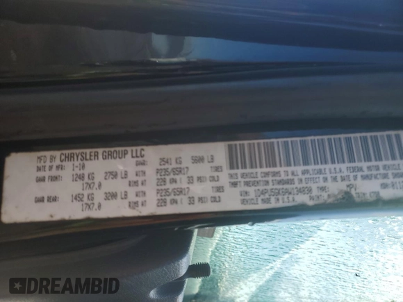 2010 Dodge Nitro SXT with VIN 1D4PU5GK6AW134830, listed as a Copart auction lot 44498145 with 140,718 mi miles and Salvage title. Bid and sale history available at DreamBid. Image 14.