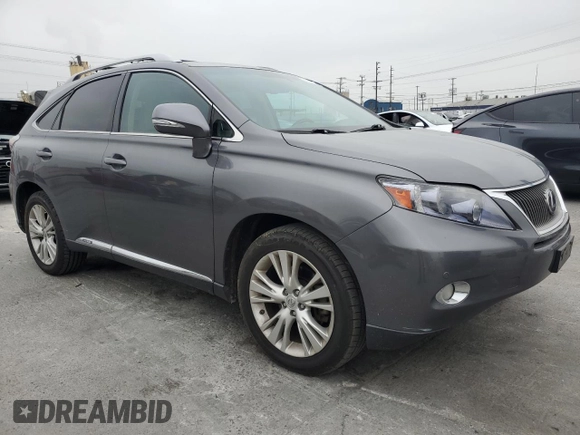 2012 Lexus RX 450h with VIN JTJBC1BA8C2433180, listed as a Copart auction lot 53273535 with 166,620 mi miles and Salvage Title. Bid and sale history available at DreamBid. Image 4.